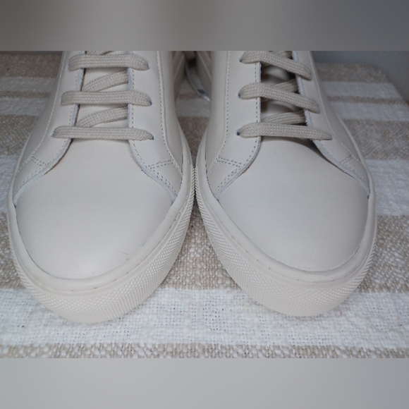 SUITSUPPLY men's high top solid white leather sneakers -  EU 47 / US 9.5-10 - Picture 8 of 11